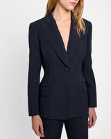 JESS Single Button Jacket in Soft Stretch Crepe