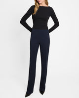 AMARA Straight Leg Pant in Soft Stretch Crepe