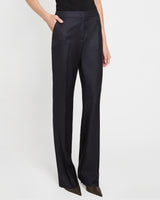 AMARA Straight Leg Pant in Subtle Dotted Pinstripe