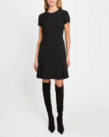 SEILA A-Line Knee-Length Dress in Fluid Crepe