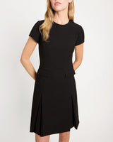 SEILA A-Line Knee-Length Dress in Fluid Crepe