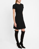 SEILA A-Line Knee-Length Dress in Fluid Crepe