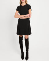 SEILA A-Line Knee-Length Dress in Fluid Crepe