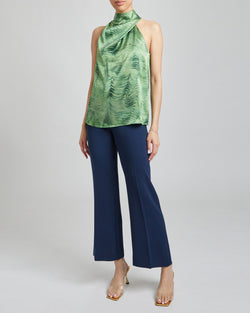 DARCY Silk Sleeveless Blouse with Asymmetric Shoulders