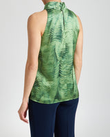 DARCY Silk Sleeveless Blouse with Asymmetric Shoulders