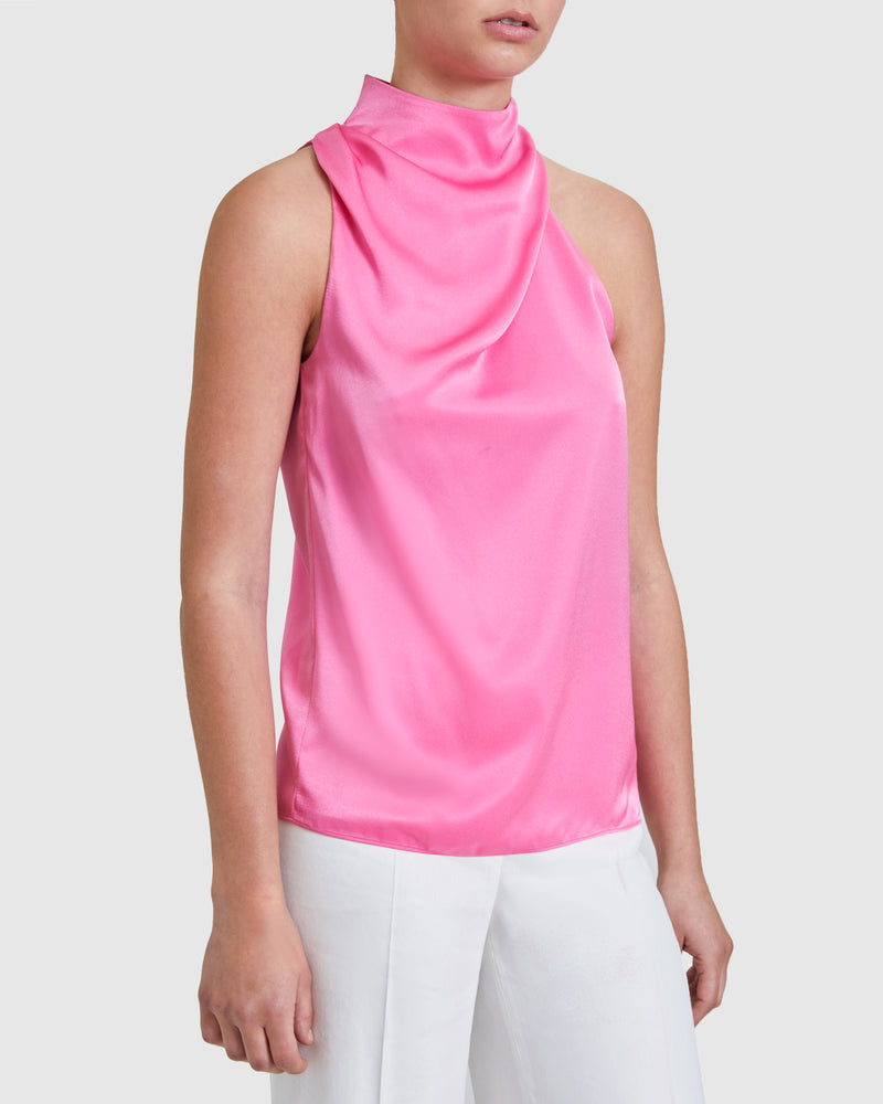 DARCY Sleeveless Blouse with Asymmetric Shoulders