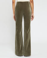 ELIZABETH Flared Leg Pant in Luxury Cotton Velvet