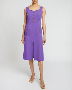 FANNY A-Line Midi Dress in Luxury Wool Crepe Santorelli FANNY A-Line Midi Dress in Luxury Wool Crepe Santorelli