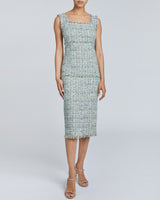 FAYE Sleeveless Sheath Dress in Luxury Tweed