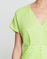 HOPE V-Neck Ruched Top in Cotton