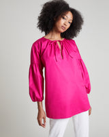 JADE Peasant Sleeve Poplin Blouse