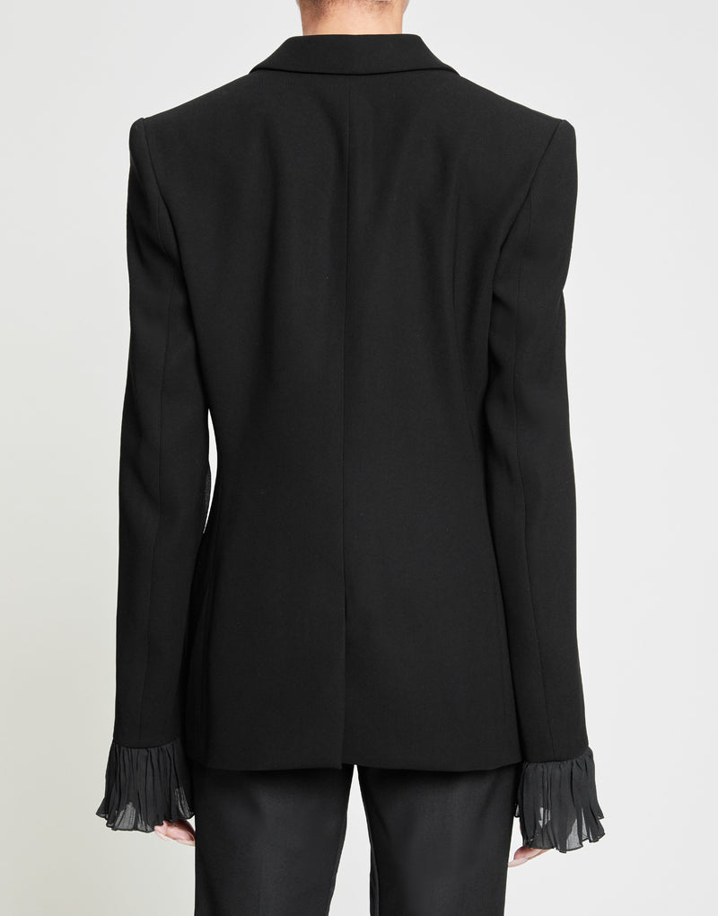 JANICE Jacket with Sheer Pleated Bell Sleeve Detail