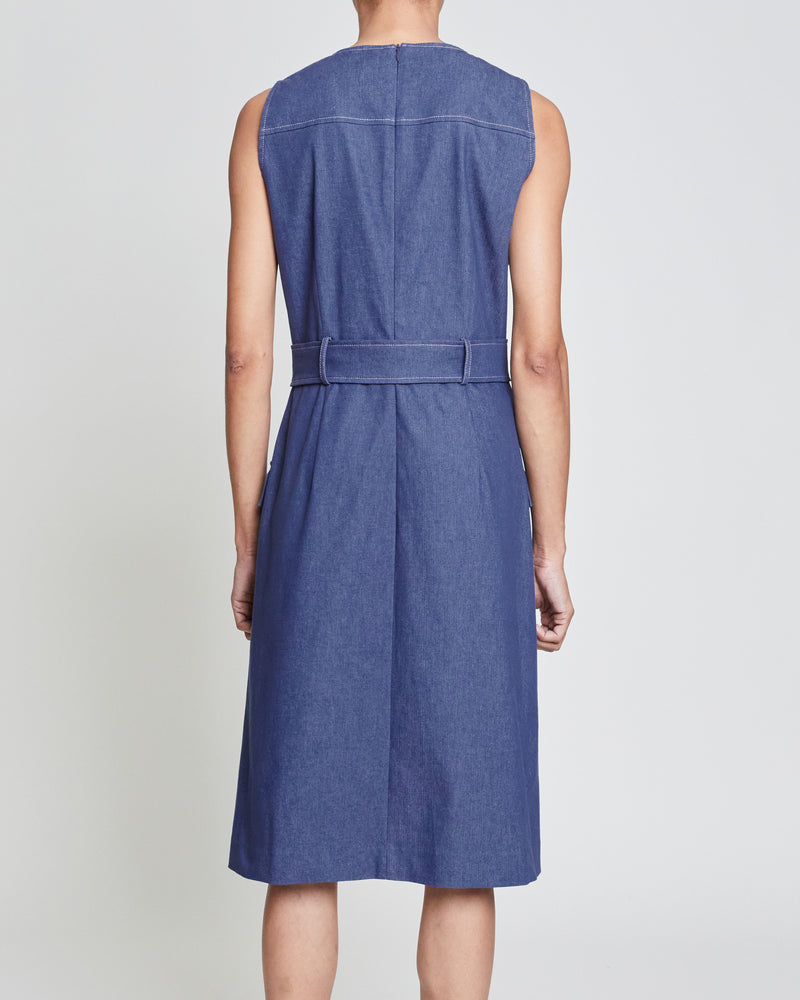 LEAH Sleeveless Denim Dress