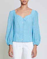 MALLORY Blouse with Sweetheart Neckline
