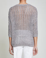 MIA Crochet Knit Top with Fancy Open-Weave Pattern