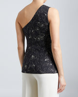 NEDA One-Shoulder Blouse with Side Waist Twist
