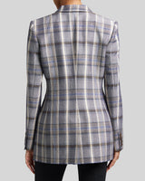 NELLI Single-Button Jacket in Modern Plaid