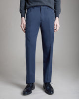 Navy Cotton & Cashmere Pant, Made in Italy