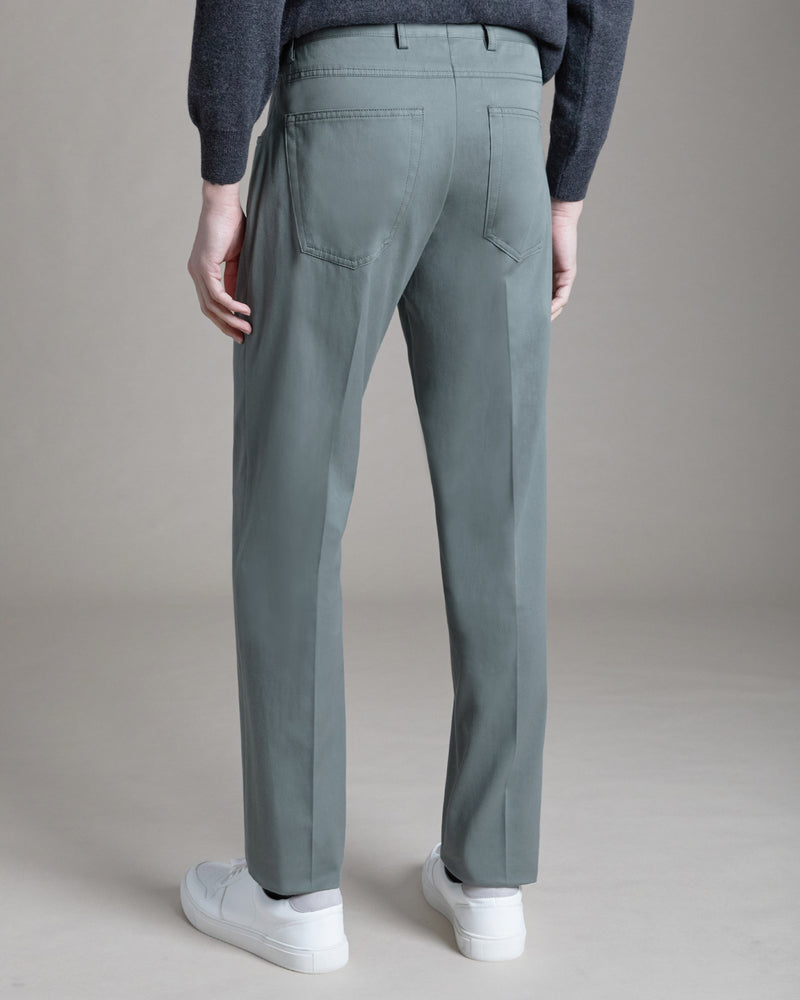 Sage Cotton & Cashmere Pant, Made in Italy