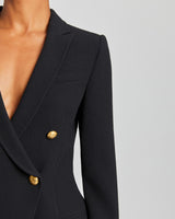 PACO Double-Breasted Six-Button Jacket in Luxury Wool Crepe