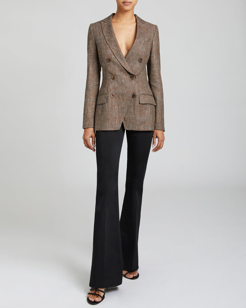 PACO Double-Breasted Jacket in Wool-Linen Blend