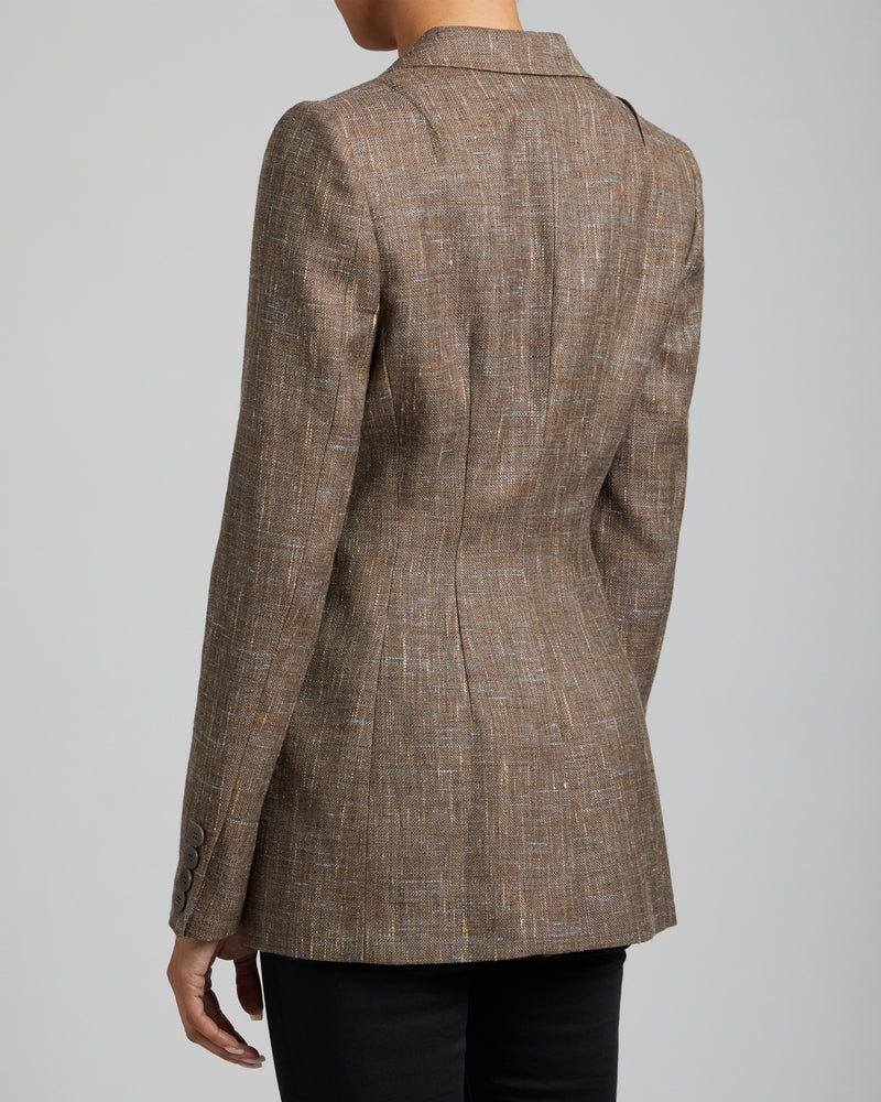 PACO Double-Breasted Jacket in Wool-Linen Blend