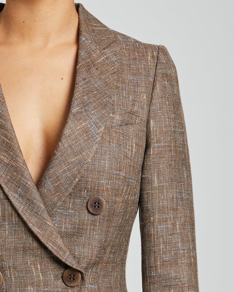 PACO Double-Breasted Jacket in Wool-Linen Blend