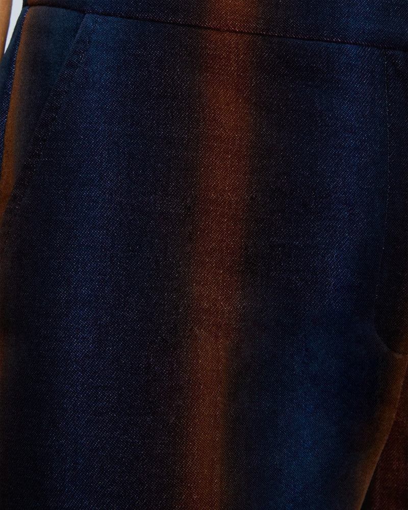PRIMA Straight Leg Pant in Ombre Striped Velvet