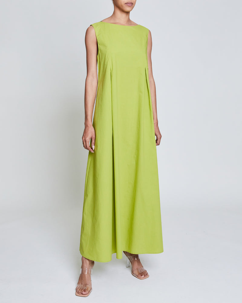 TABITHA Maxi Poplin Sleeveless Dress with Pockets