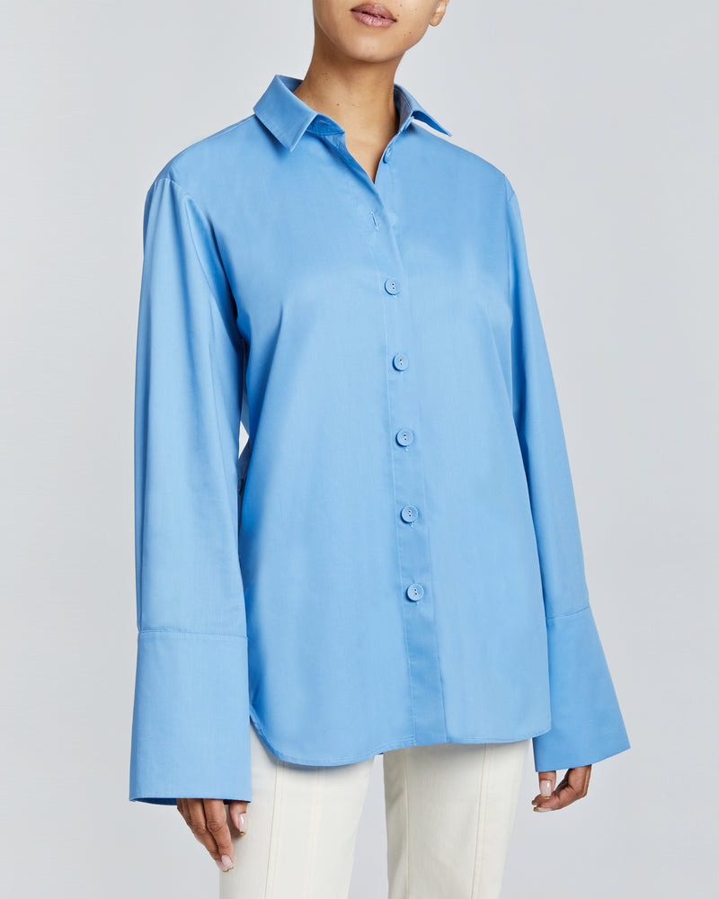 TRINA Button Down Shirt with Long Cuff Detail