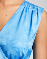 VELIA Sleeveless Faux-Wrap Asymmetric Dress