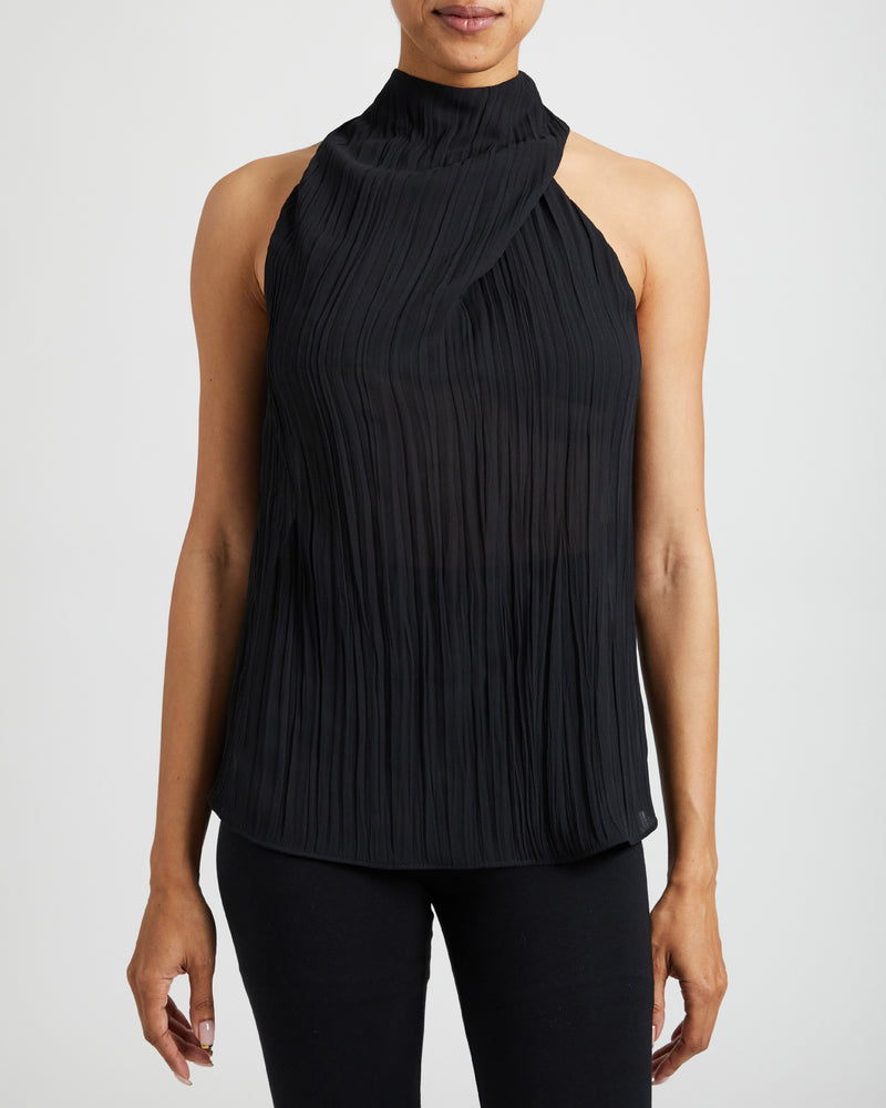 DARCY Sleeveless Blouse with Asymmetric Shoulders