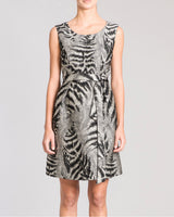 INDIRA A-Line Sleeveless Mini Jacquard Dress