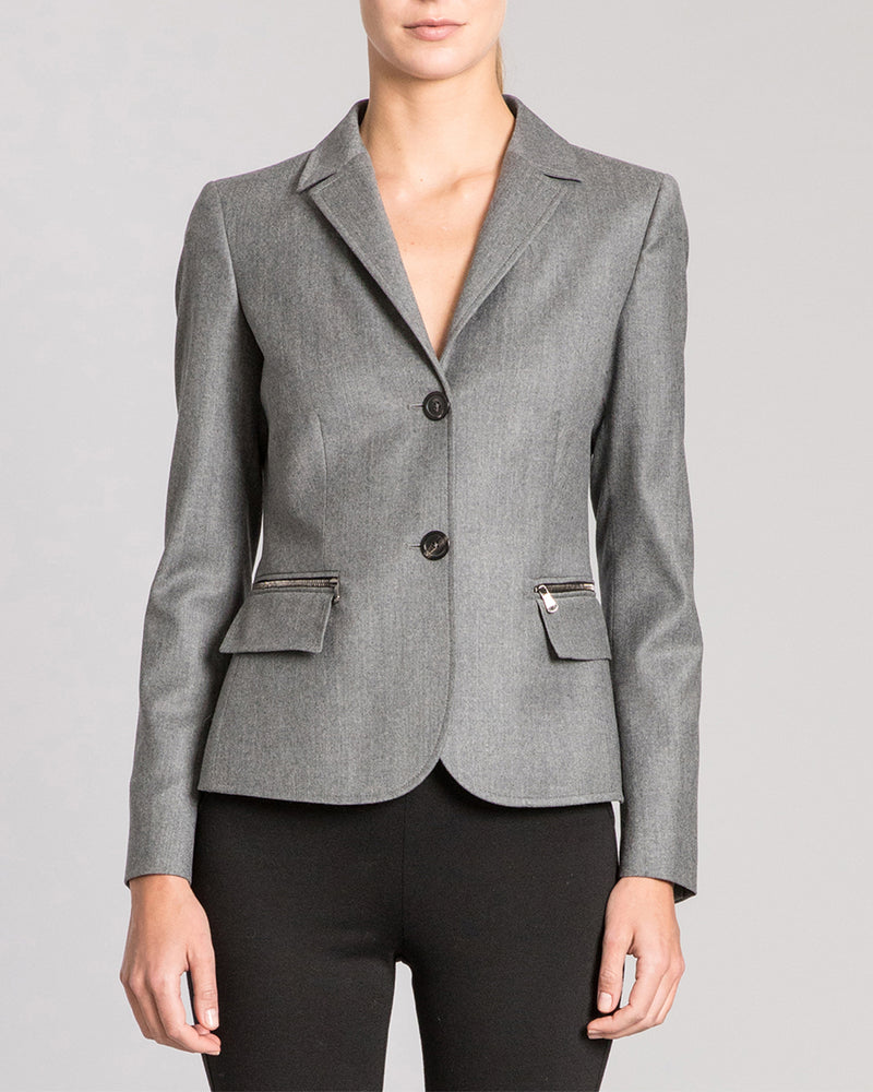 LINDA Wool Jacket With Zipped Pockets