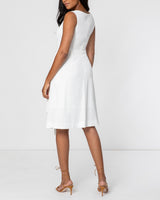 SHIRLEY1 Dress with Asymmetric Skirt Drape