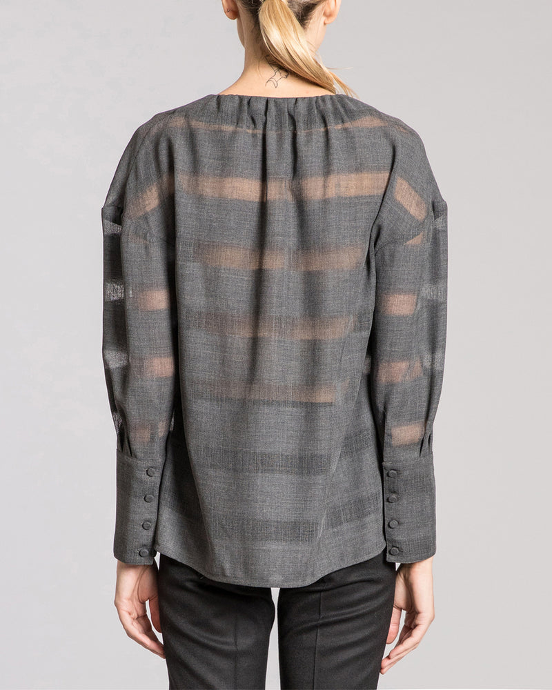 DAPHNE Long Sleeve Boxy Wool Top