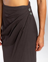 YEDA Maxi Wrap Jersey Dress