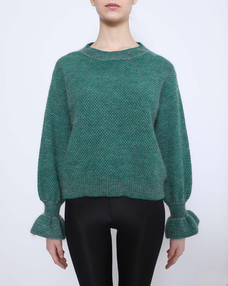 ERIN Crew Neck Fancy Wool Sweater