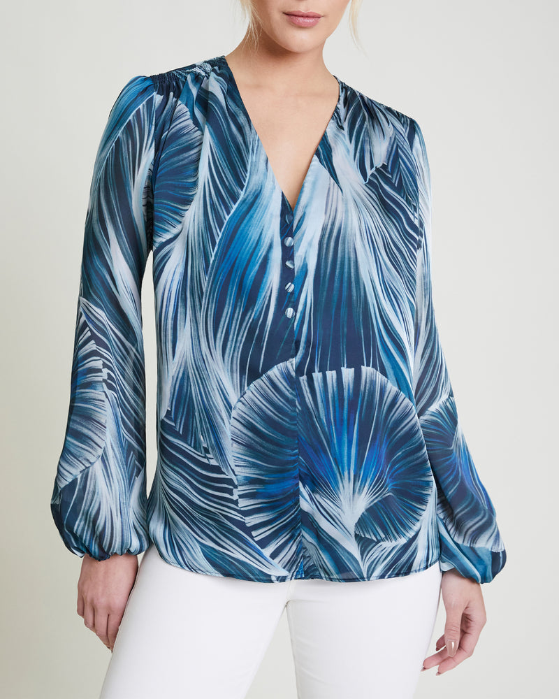 ALEXIA Long Sleeve Buttoned Blouse