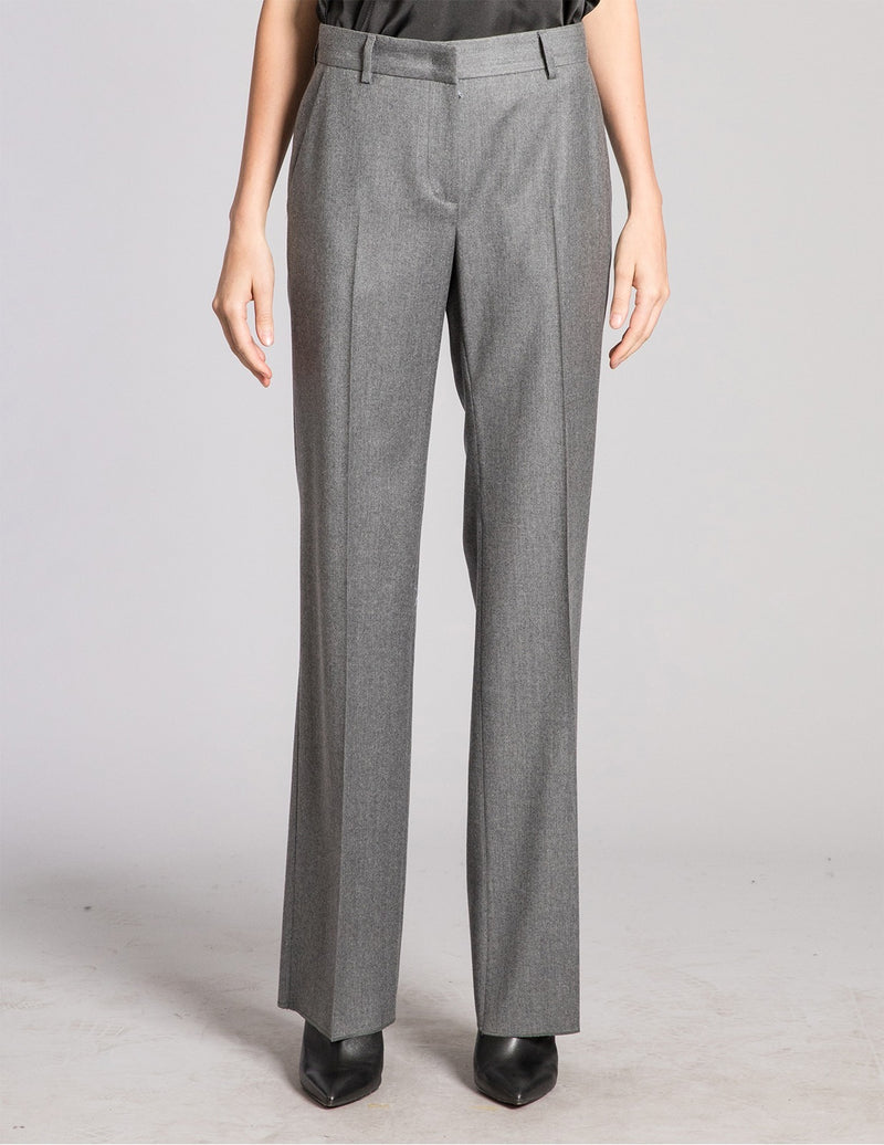 PAOLA Straight Leg Pants in Wool Flannel