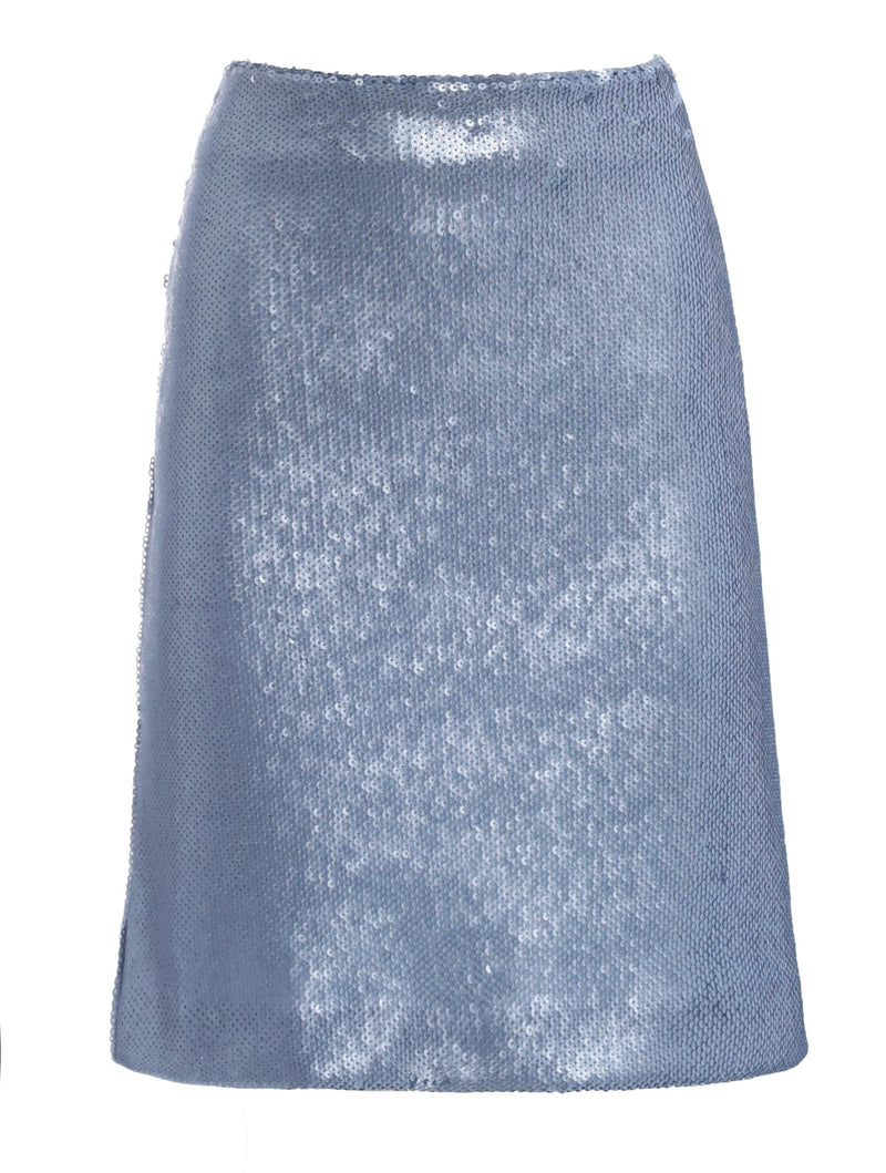 A-Line Knee Length Sequin Skirt
