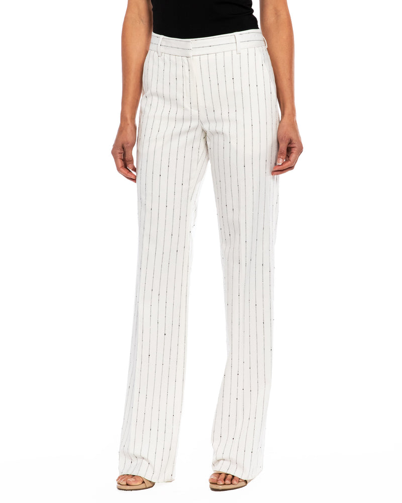 PAOLA Straight Leg Pants in Stretch Cotton