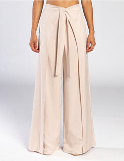 MARIKA Wide Leg Pant with Front Tie Wrap