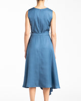 CELIA Silk Sleeveless V-Neck Dress