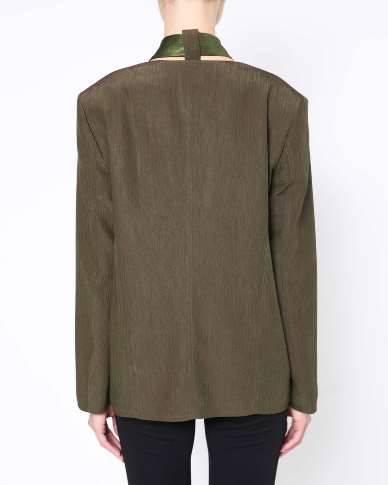 CORA Oversized Jacket with Neck Tie