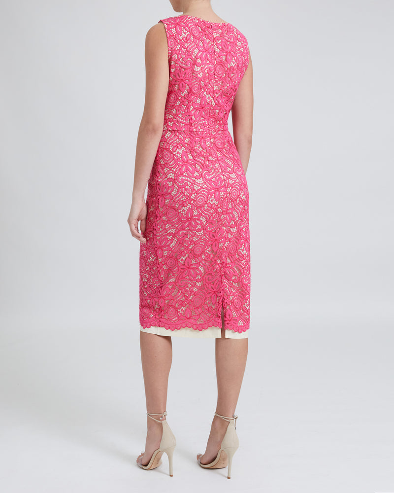 DENISE Sleeveless Lace Sheath Dress