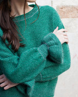 ERIN Crew Neck Fancy Wool Sweater