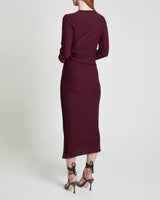 EVELYN Knit Dress with Wrap Panel