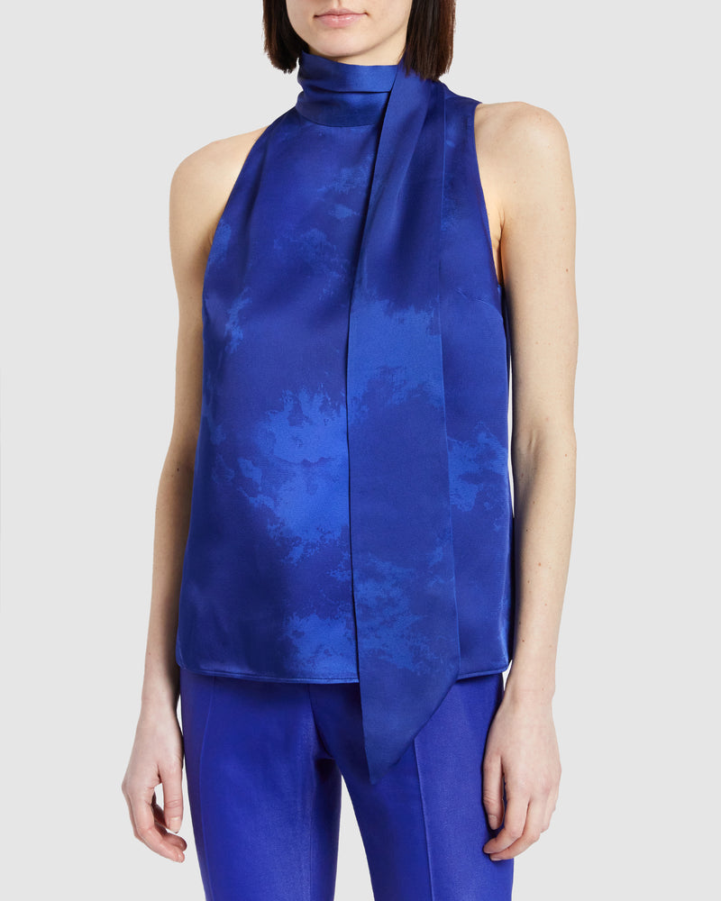 HUNTER Sleeveless Mock Neck Blouse