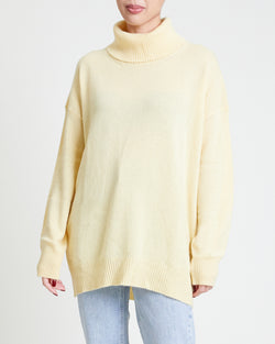 HALEY Boxy Turtleneck Sweater in Cashmere